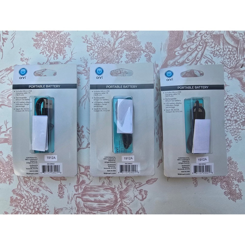 ONN Portable Battery Power Bank 6700mAh – Lot of 3 – New Sealed